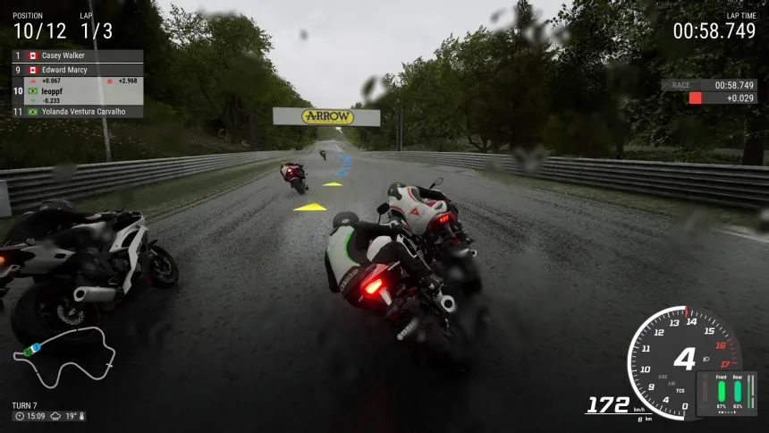 Featured racing motorcycle.